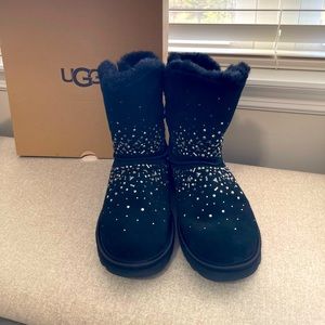 UGG Black Classic Galaxy Bling Short size 8
